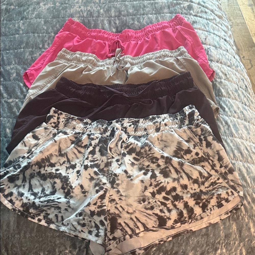 RBX Women’s Workout Shorts - Pink, Taupe/Grey, Dark Maroon & Black &White